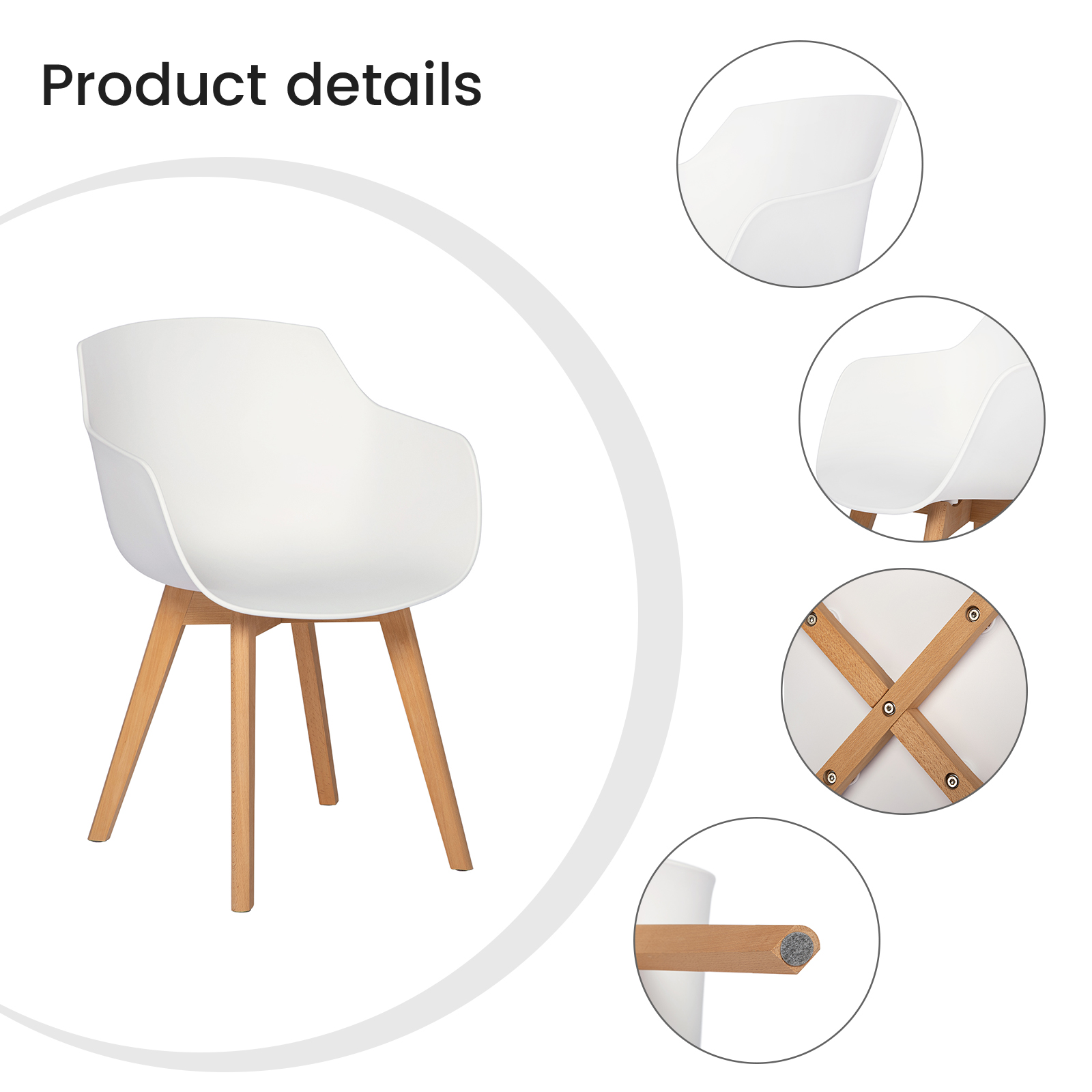 CLOVER Chairs - White #31457 - Image 3