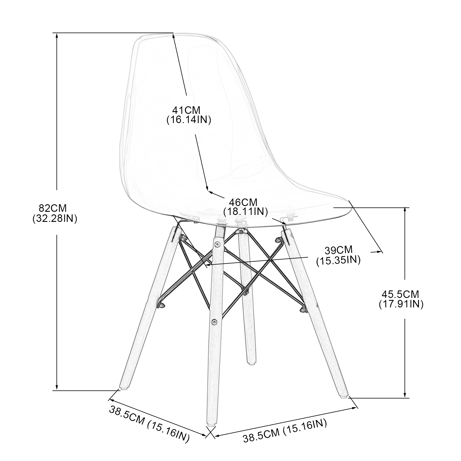FRINK Chairs - Clear #31600 - Image 5