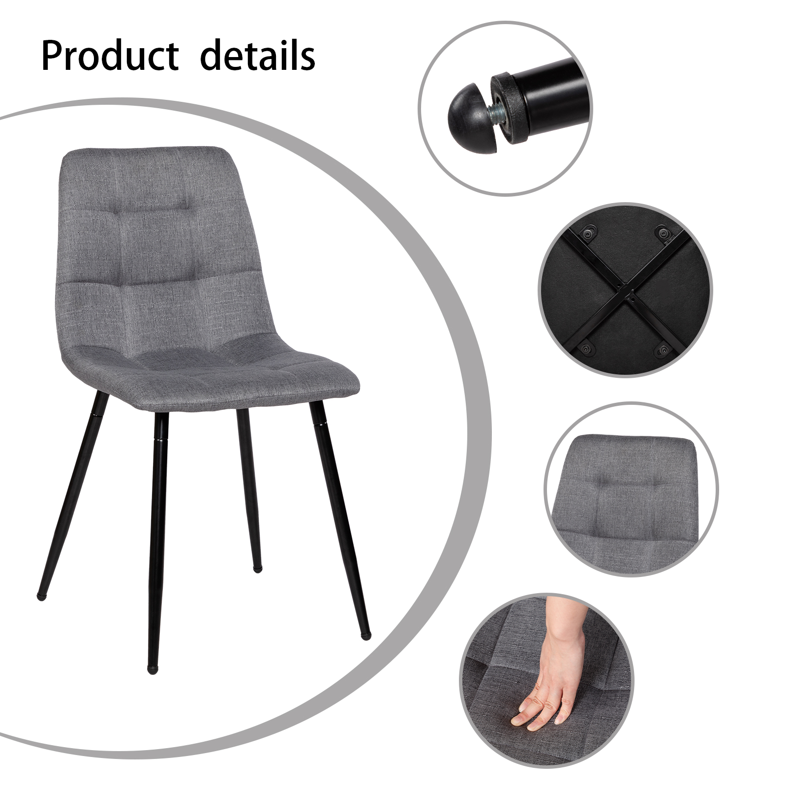 PLASKA Chairs - Gray #31176 - Image 3