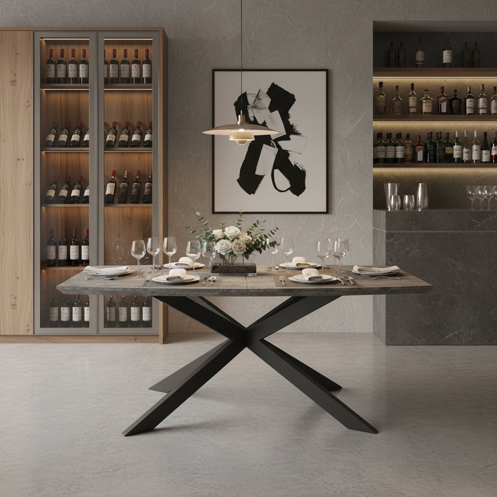 SOHAM Tables - Gray cement #31413 - Image 2