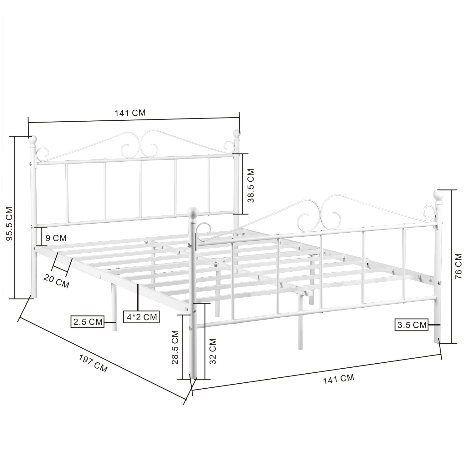 TISCH Beds - White #31335 - Image 5