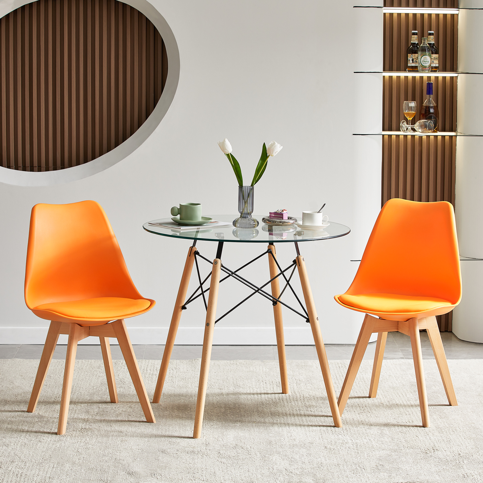 TULIP Chairs - Orange #31118 - Image 2