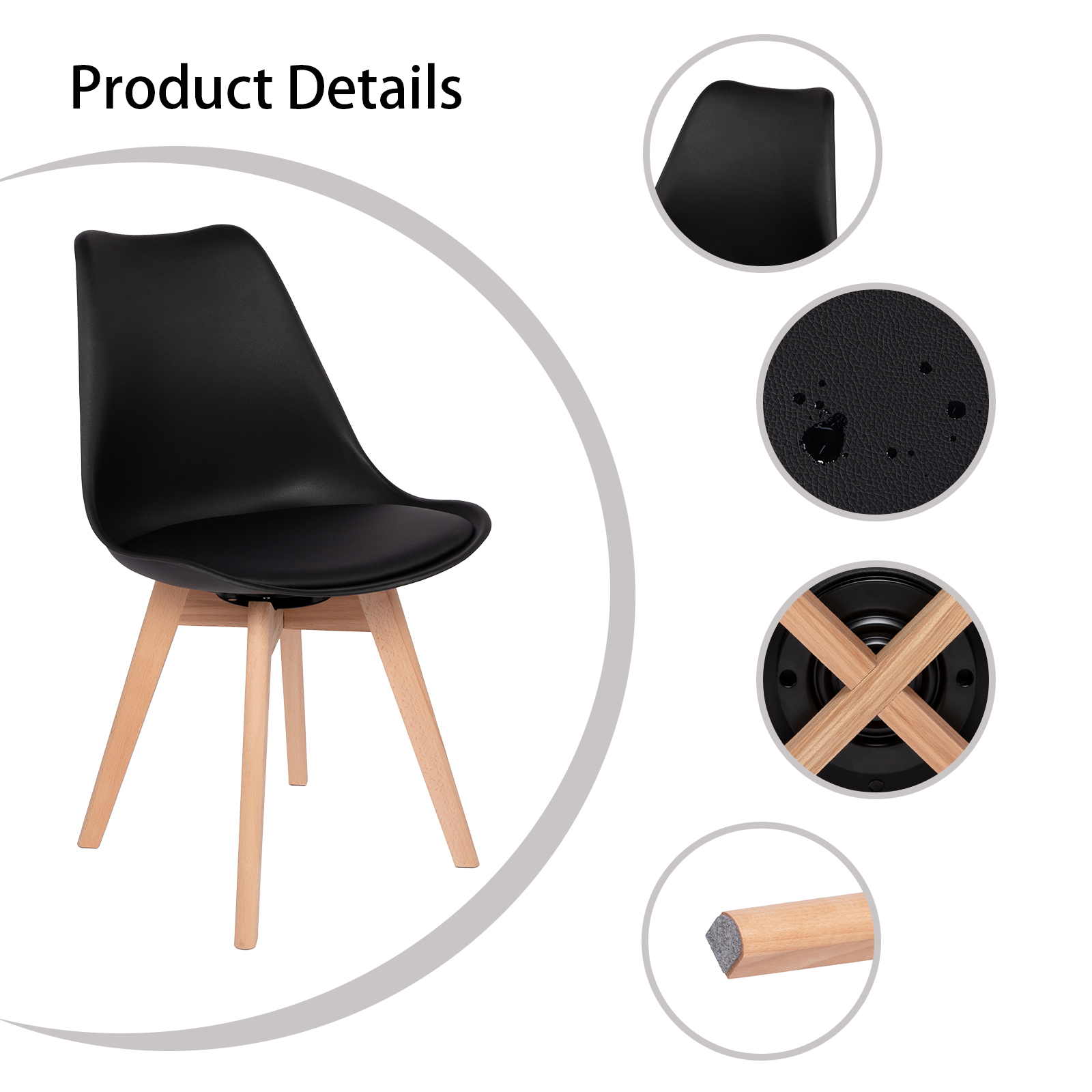 VINCO Chairs - Black #31194 - Image 3