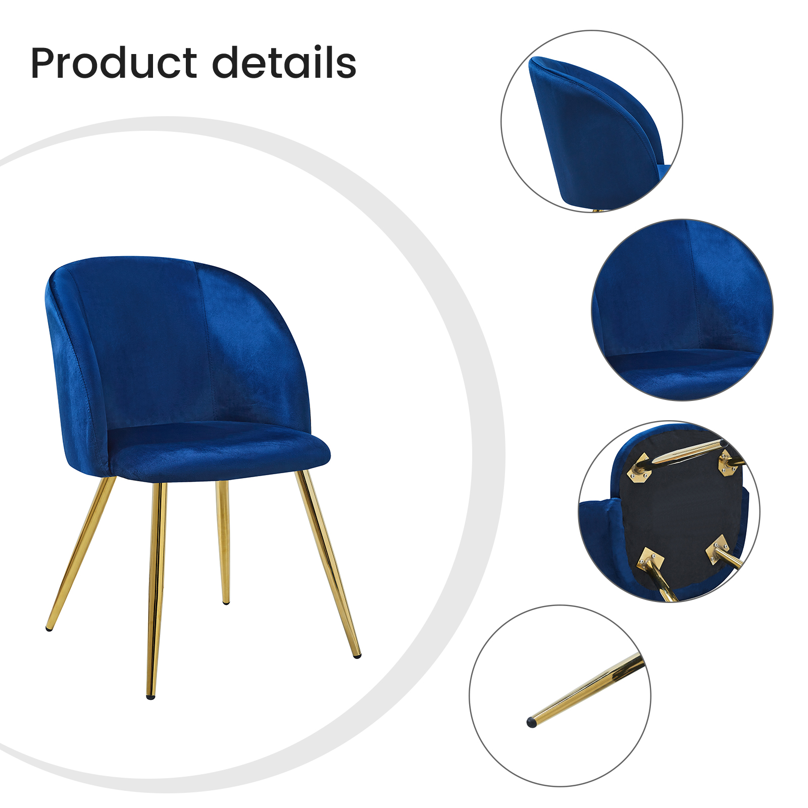 ALOE Chairs - Blue #31510 - Image 3