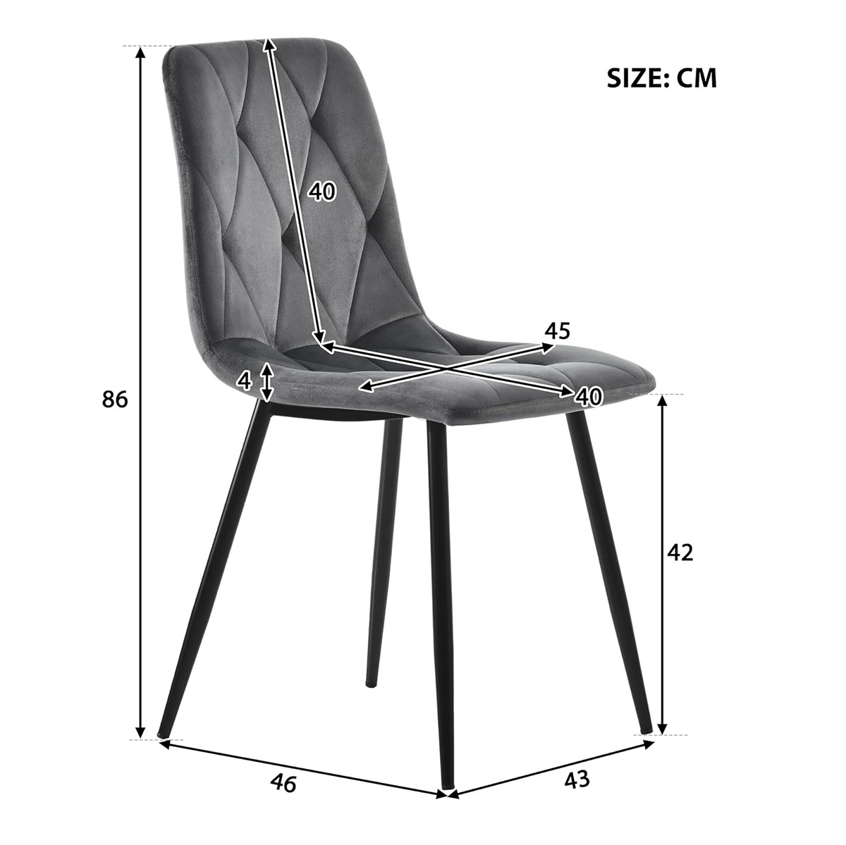 WELAKA Chairs - Dark grey #31948 - Image 5