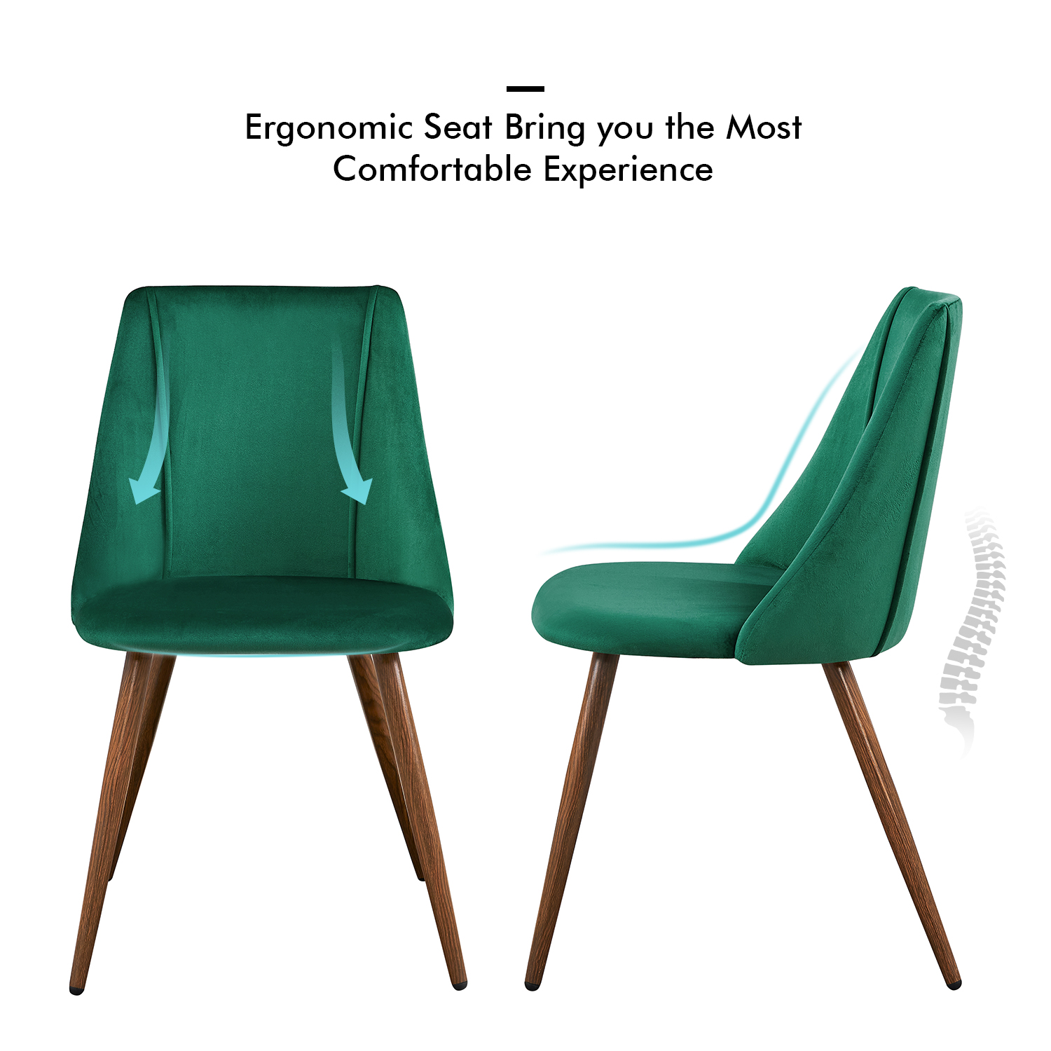 SPREAD Chairs - Deep Green #31349 - Image 3